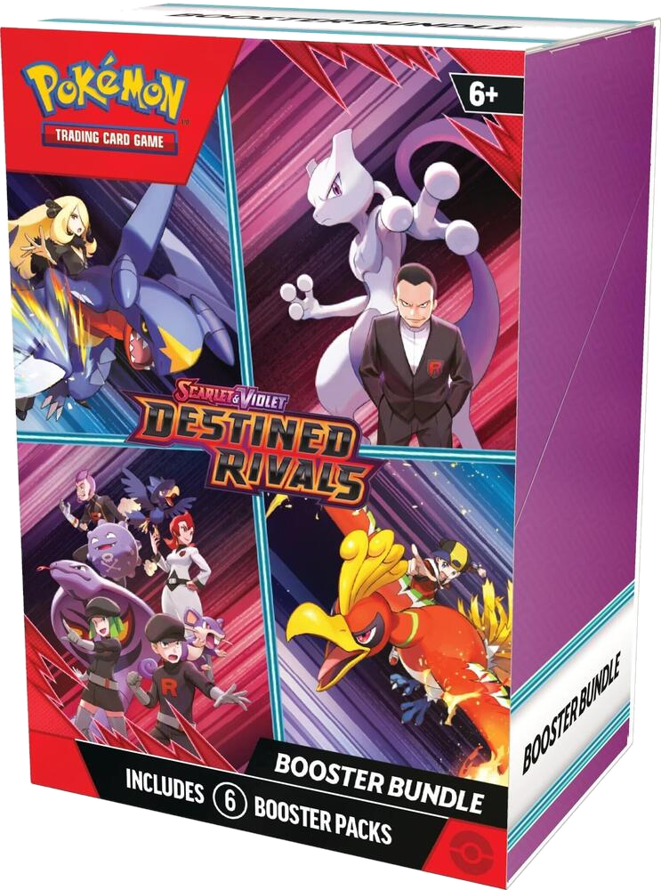 Pokémon TCG Scarlet & Violet Destined Rivals Booster Bundle, factory sealed box of 6 booster packs